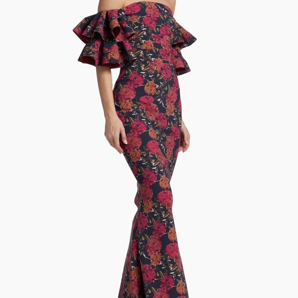 Chiara Boni La Petite Robe Women's Parvati Floral Jersey Off-The-Shoulder Gown